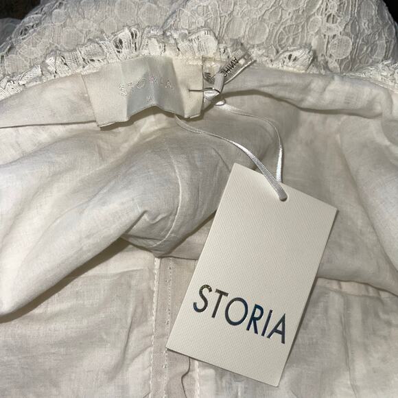 Storia Mini Dress Eyelette Lace Hook-and-Eye Shift - Picture 10 of 13